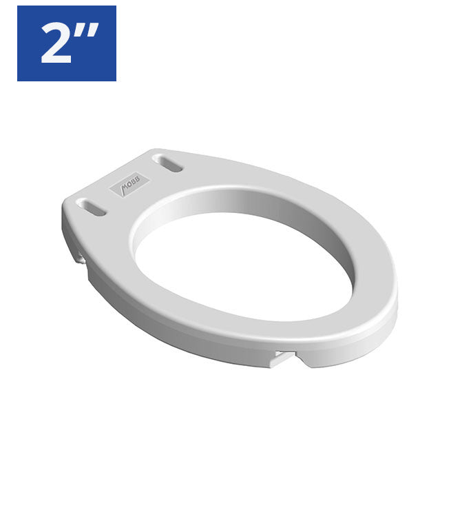2" Elongated Raised Toilet Seat